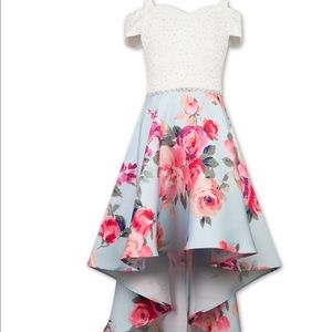 Speechless Kids cold shoulder hi lo party dress 12